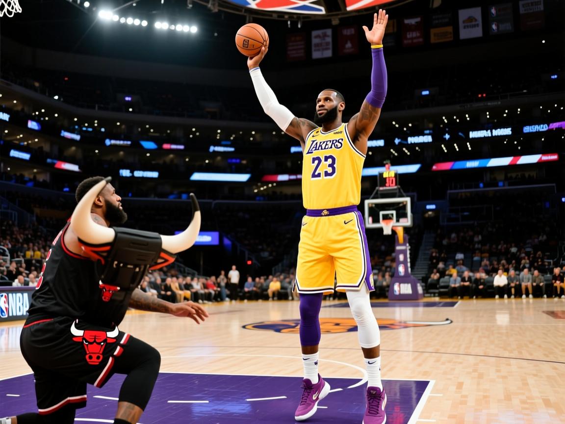 湖人不敌公牛,詹姆斯贡献神奇三双